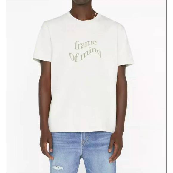 NEW FRAME waved logo tee in ecru - Picture 2 of 3